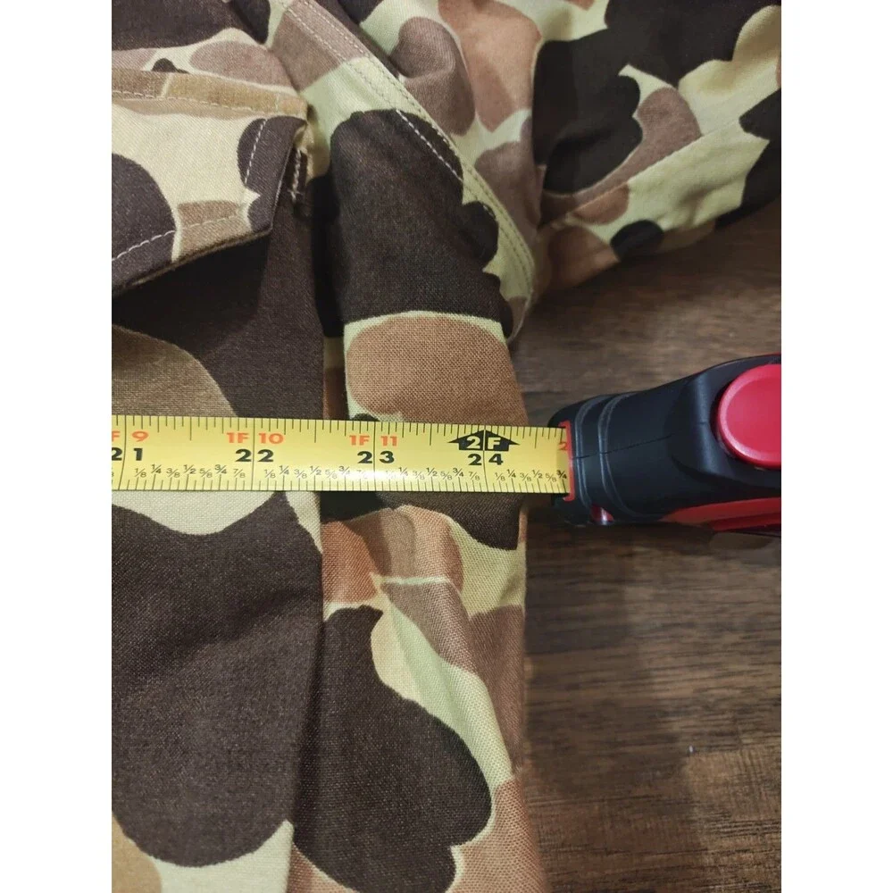 VTG Cabela's Duck Camo Goretex Heavy Hooded Hunting Jacket Mens Large USA Made